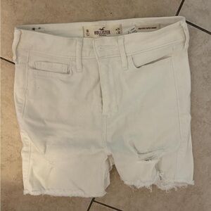 Hollister High Waisted White Shorts